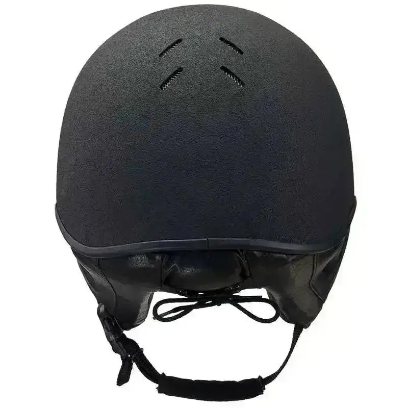 Black charles owen race II riding hat with matte finish and ventilation slots for racing skull vg1 01-040 2014-12
