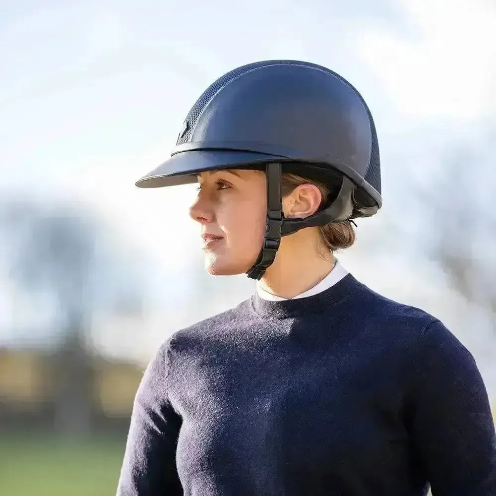 Charles Owen SP8 Plus Leather Look Riding Hats Black 54 Riding Hats