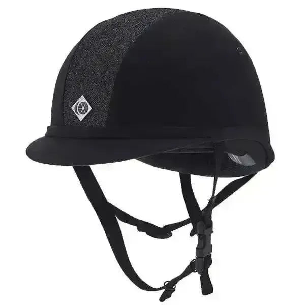 Charles Owen YR8 Sparkly Riding Hat 52 cm (00 1/2 Or 6 3/8) Standard Black / Black Riding Hats