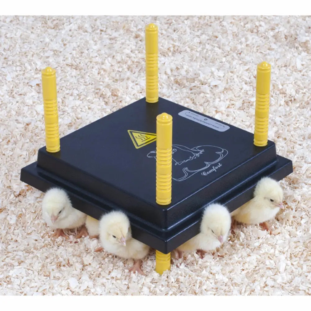 Black plastic chicktec comfort 25 std eu with four yellow heating rods electric hen brooders using modern materials