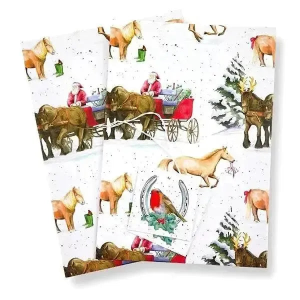 Christmas Wrap Horse and Carriage Gifts