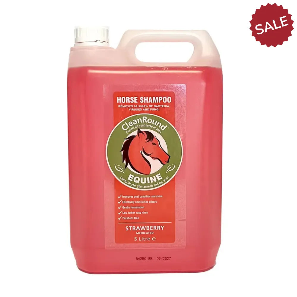 Cleanround Medicated Shampoo Strawberry 1 Litre Horse Shampoos