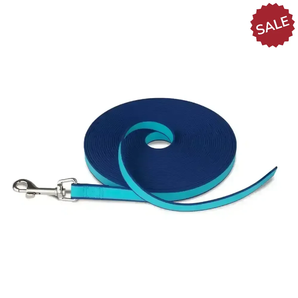 Coachi Waterproof Training Line 10m Navy/Light Blue Dog Lead