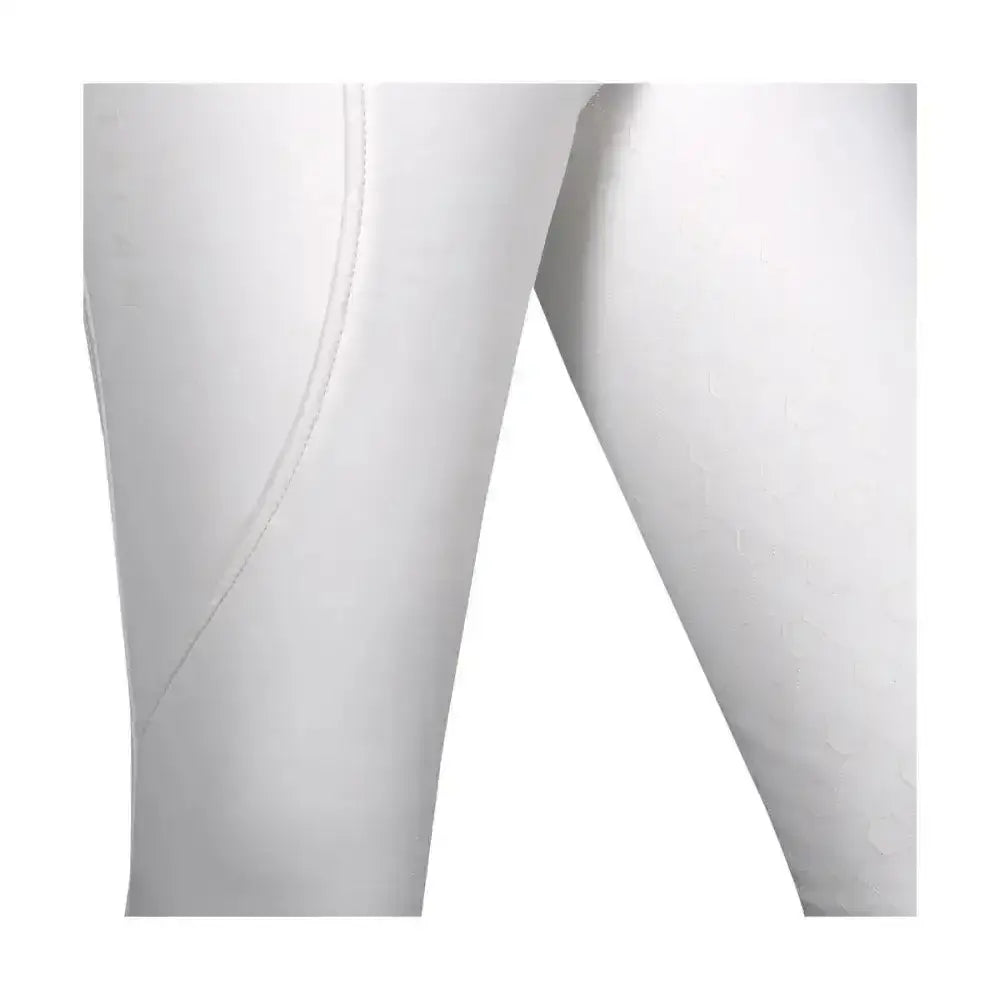 White coldstream balmore thermal riding tights with smooth brushed fleece fabric and subtle seam detailing