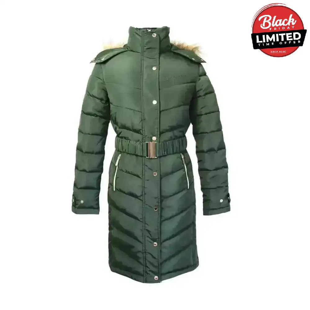 Coldstream Branxton Long Quilted Coat Fern Green X Small Outdoor Coats