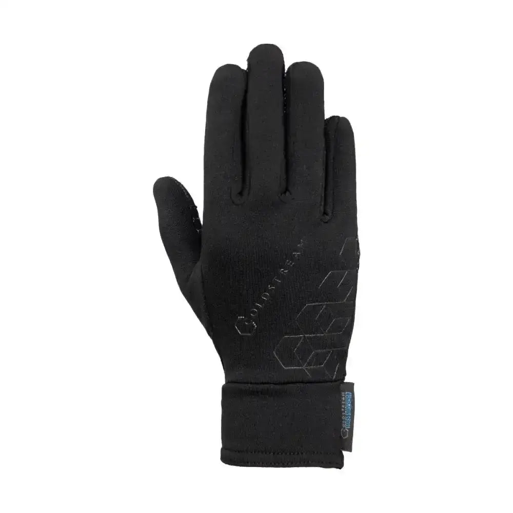 Black coldstream eccles stormshield gloves back with touchscreen tech snug wrist cuff and subtle geometric branding