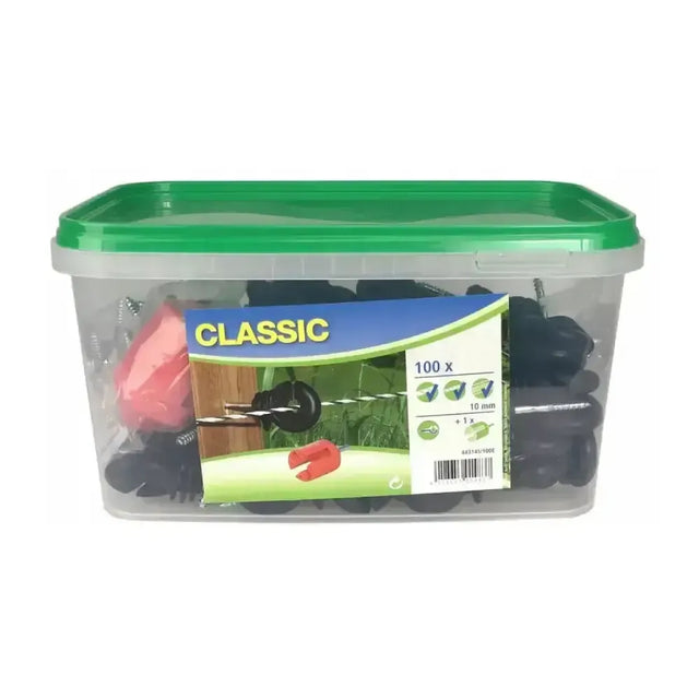 Corral Ring Insulator C/W Screwdriver 100 Piece Bucket Electric Fencing