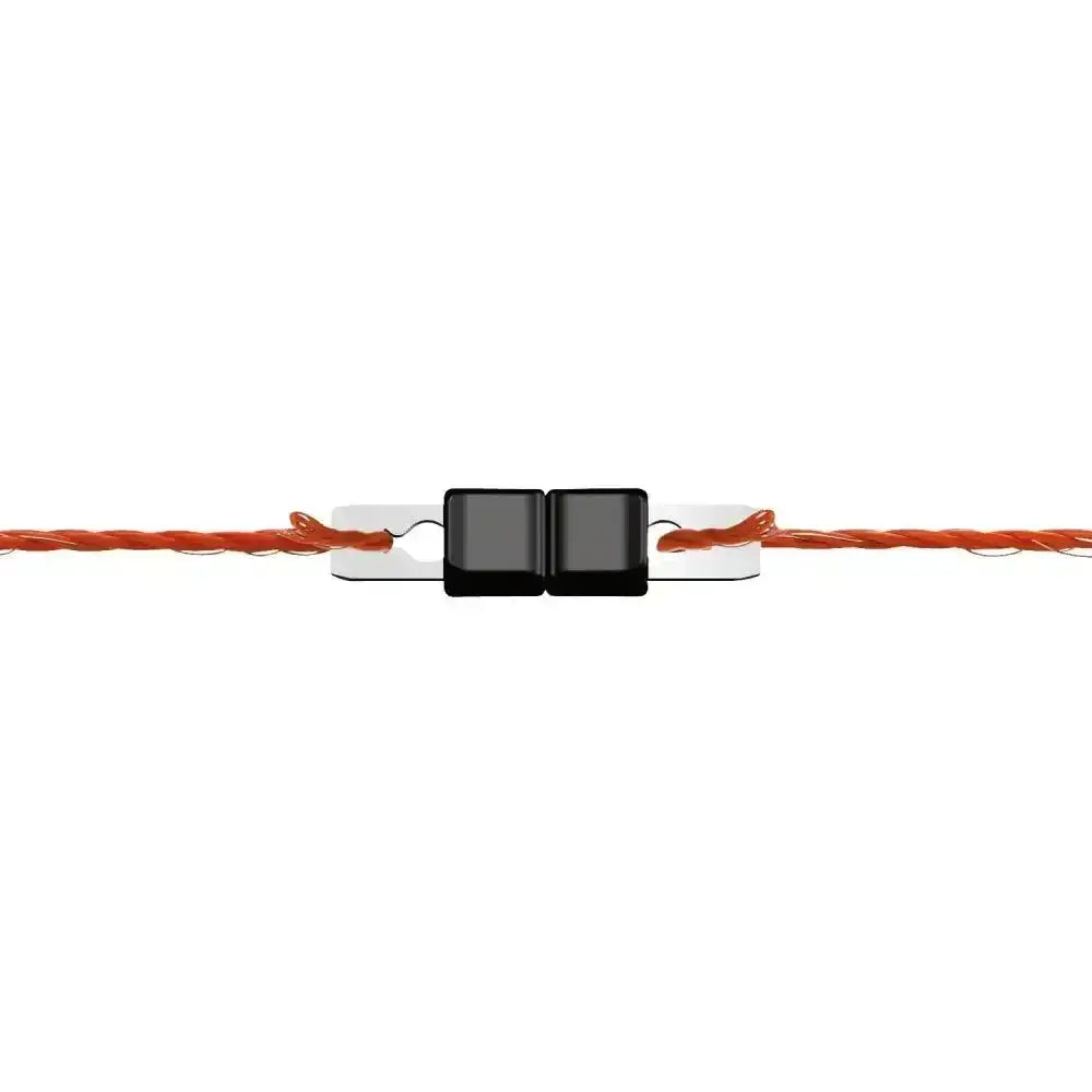 Black magnetic clasp on vibrant orange braided cord for corral wire connector litzclip stainless steel 3mm