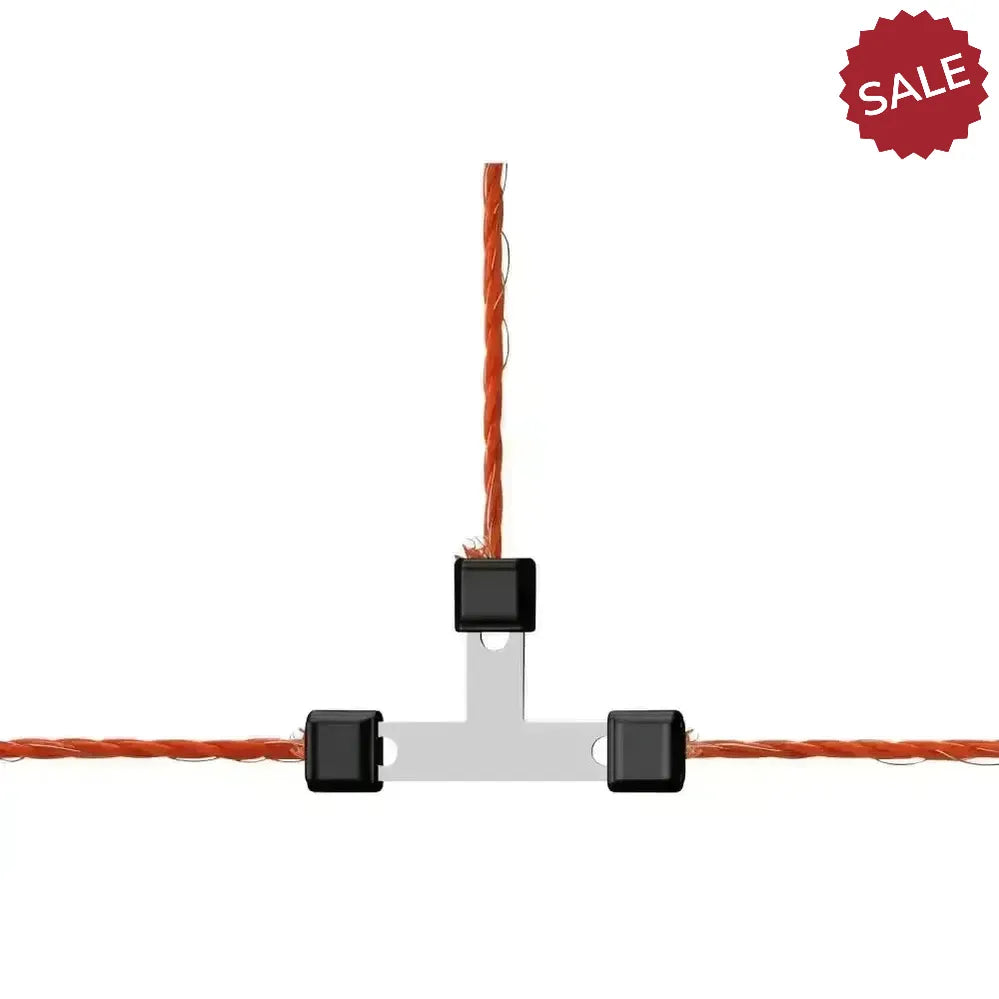 Corral Wire T-Connector Litzclip Galvanised 3Mm 3 mm X 5 Pack Electric Fencing