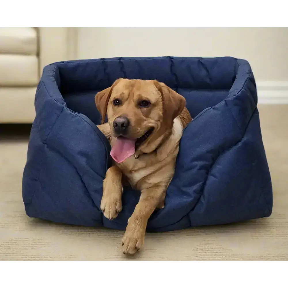 Country Dog Heavy Duty Rectangular High Sided Waterproof Dog Beds Medium L57cm X W47cm X H24cm Grey Dog Beds