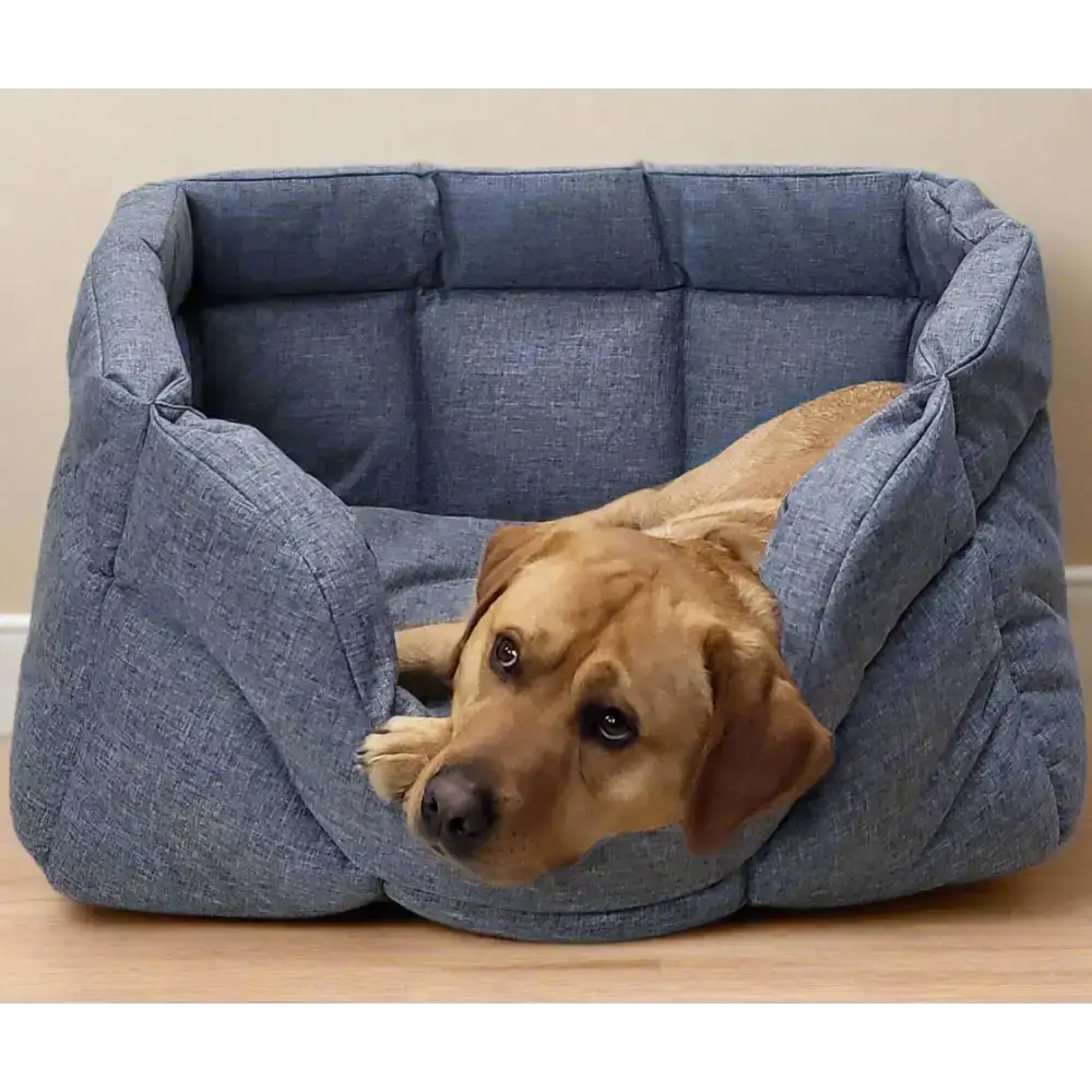 Country Dog Heavy Duty Rectangular High Sided Waterproof Dog Beds Medium L57cm X W47cm X H24cm Grey Dog Beds