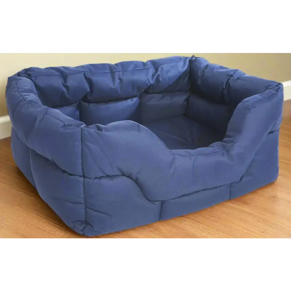 Country Dog Heavy Duty Rectangular High Sided Waterproof Dog Beds Medium L57cm X W47cm X H24cm Blue Dog Beds