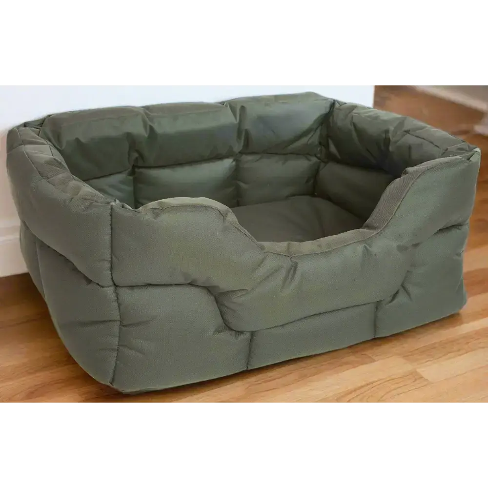 Country Dog Heavy Duty Rectangular High Sided Waterproof Dog Beds Medium L57cm X W47cm X H24cm Green Dog Beds