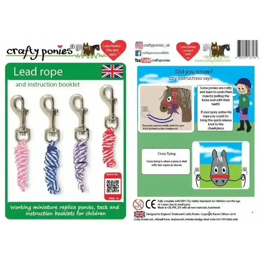 Crafty Ponies Lead Ropes Red Toy Pony