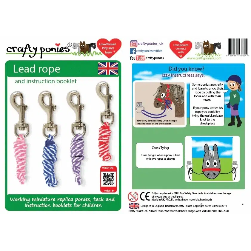 Crafty Ponies Lead Ropes  Toy Pony Barnstaple Equestrian Supplies