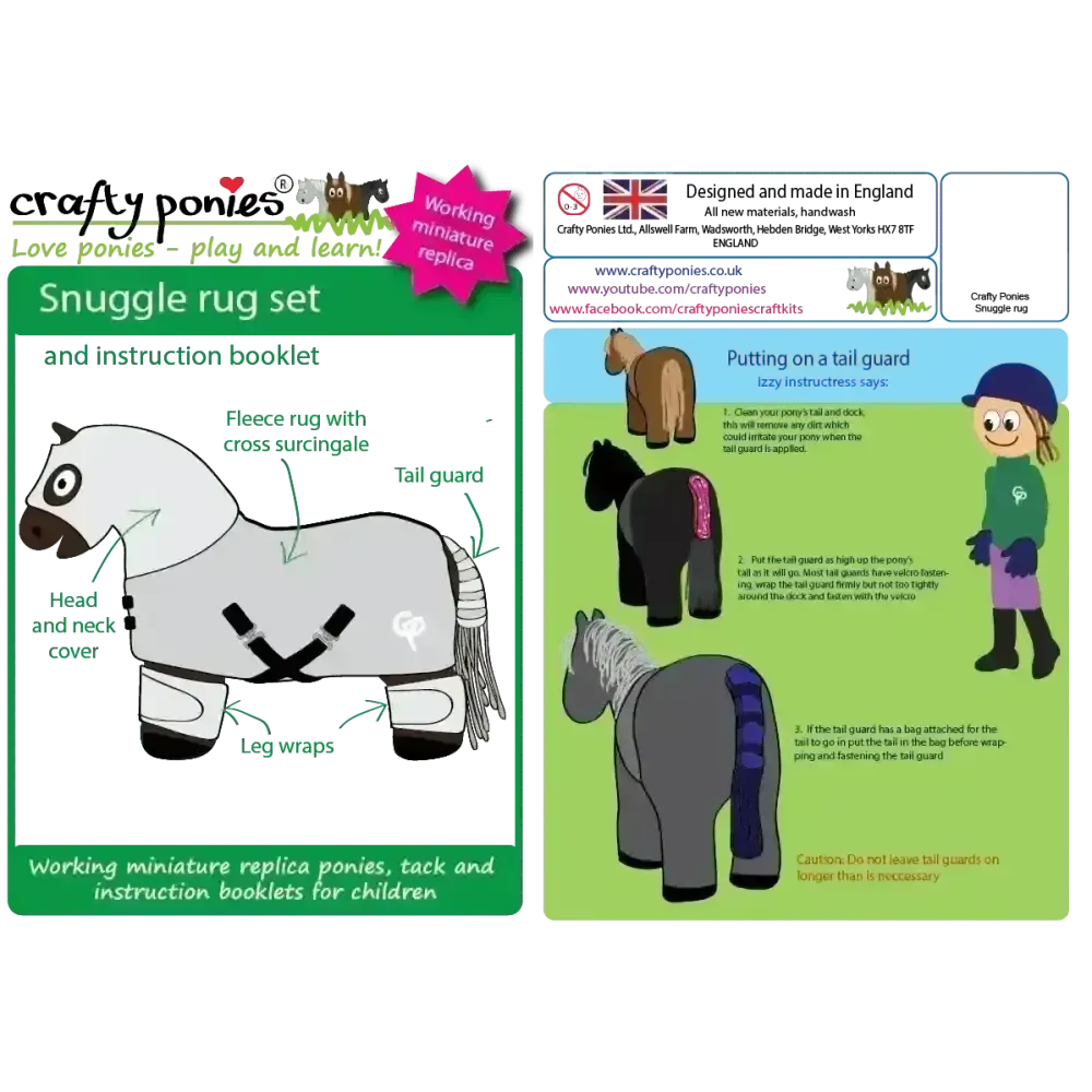 Crafty Ponies Snuggle Rug Set Zebra Toy Pony