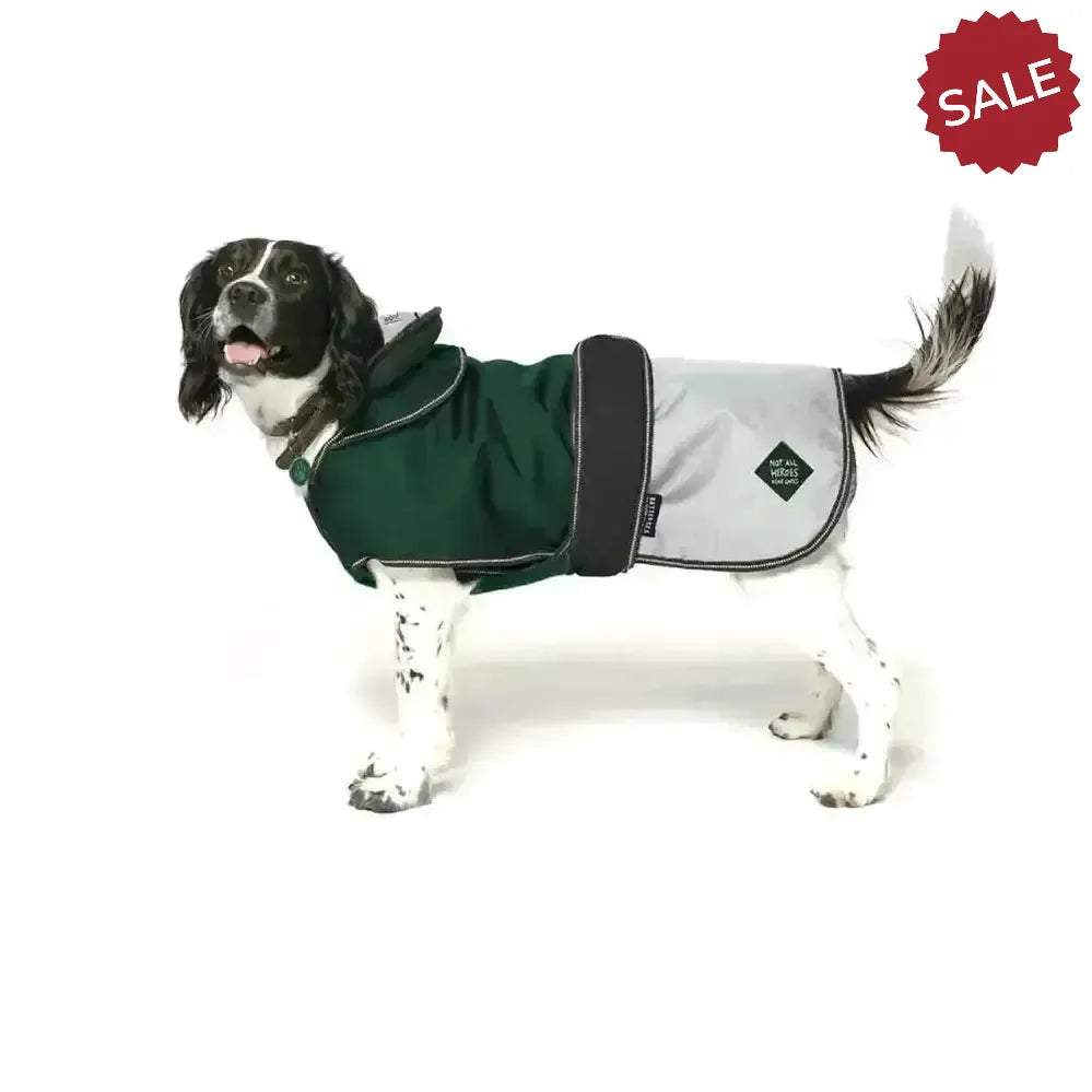 Danish Design Battersea 2-In-1 Dog Coat Green 10" (25 cm) Green Dog Coat