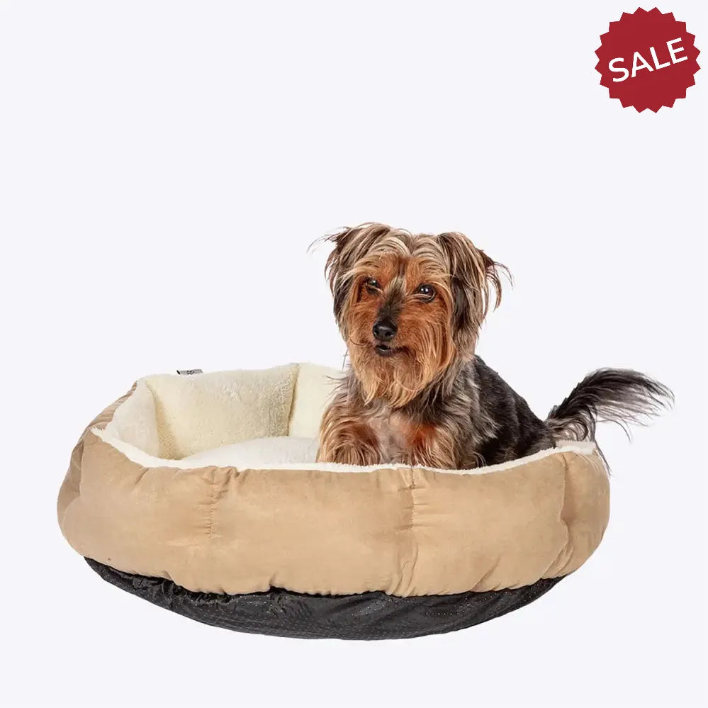 Danish Design Essentials Quilted Bed Beige Large BEIGE Dog Beds
