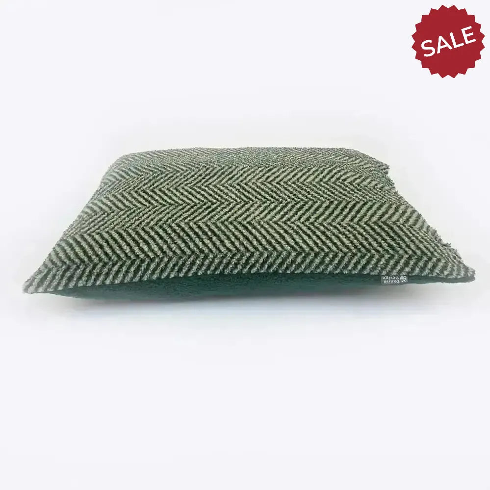 Danish Design Green Herringbone Fleece Deep Duvet Cover Dog Bed Medium Green Dog Beds