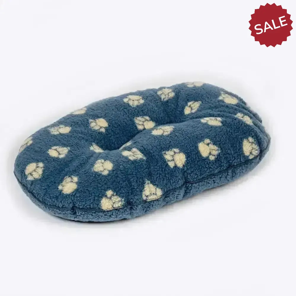 Danish Design Harbour Paw Fleece Quilted Mattress Dog Bed Small Blue Dog Beds