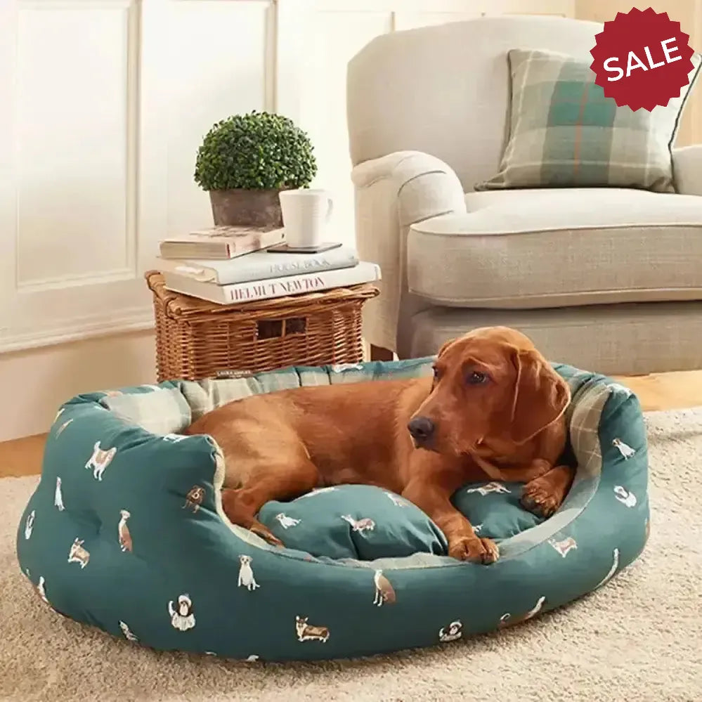 Danish Design Laura Ashley Park Dogs Deluxe Slumber Bed Dog Bed 18" (45 cm) Green Dog Beds