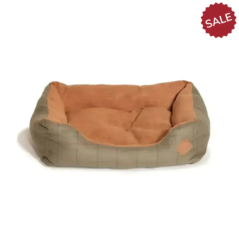 Danish Design Tweed Snuggle Bed Dog Bed 45 cm (18") Green/Tan Dog Beds