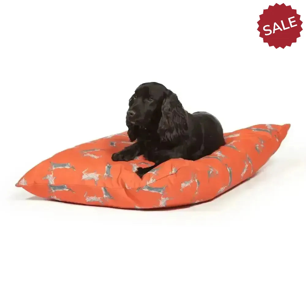 Danish Design Woodland Hare Luxury Deep Duvet Dog Bed Medium Orange Dog Beds