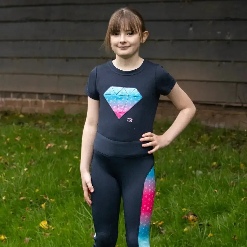 Dazzling Diamond T-Shirt by Little Rider Navy 3-4 Years T Shirts