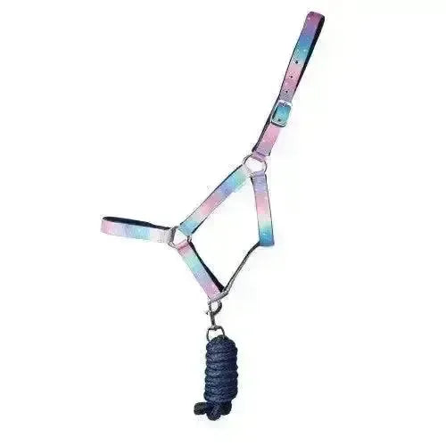 Dazzling Night Head Collar & Lead Rope Set by Little Rider Navy/Prismatic Pony Headcollar Sets
