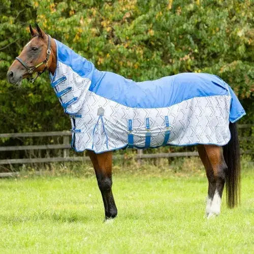 DefenceX Shield Quagga Waterproof Fly Rug With Belly Flap 4'6" Waterproof Fly Rugs