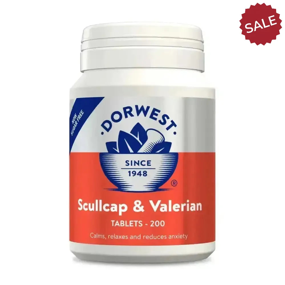 Dorwest Herbs Scullcap & Valerian 100 Tablets Pet Calmers