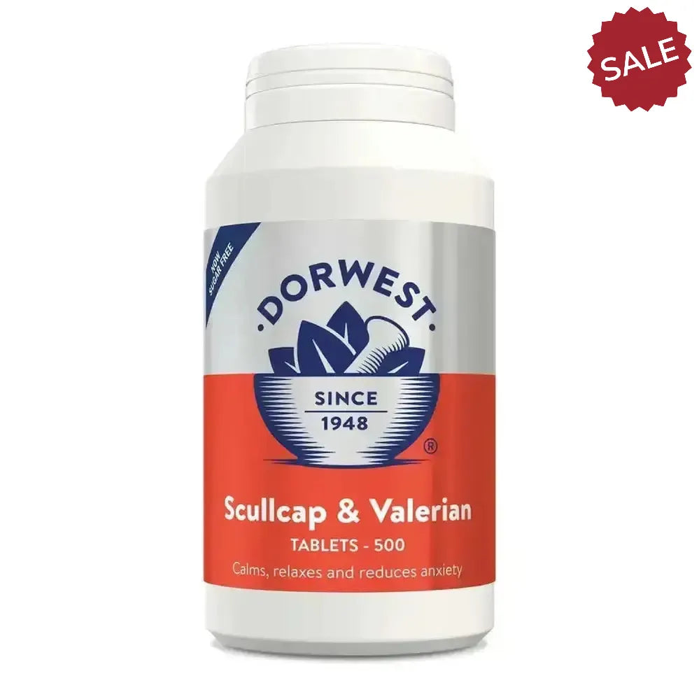 Dorwest Herbs Scullcap & Valerian 100 Tablets Pet Calmers