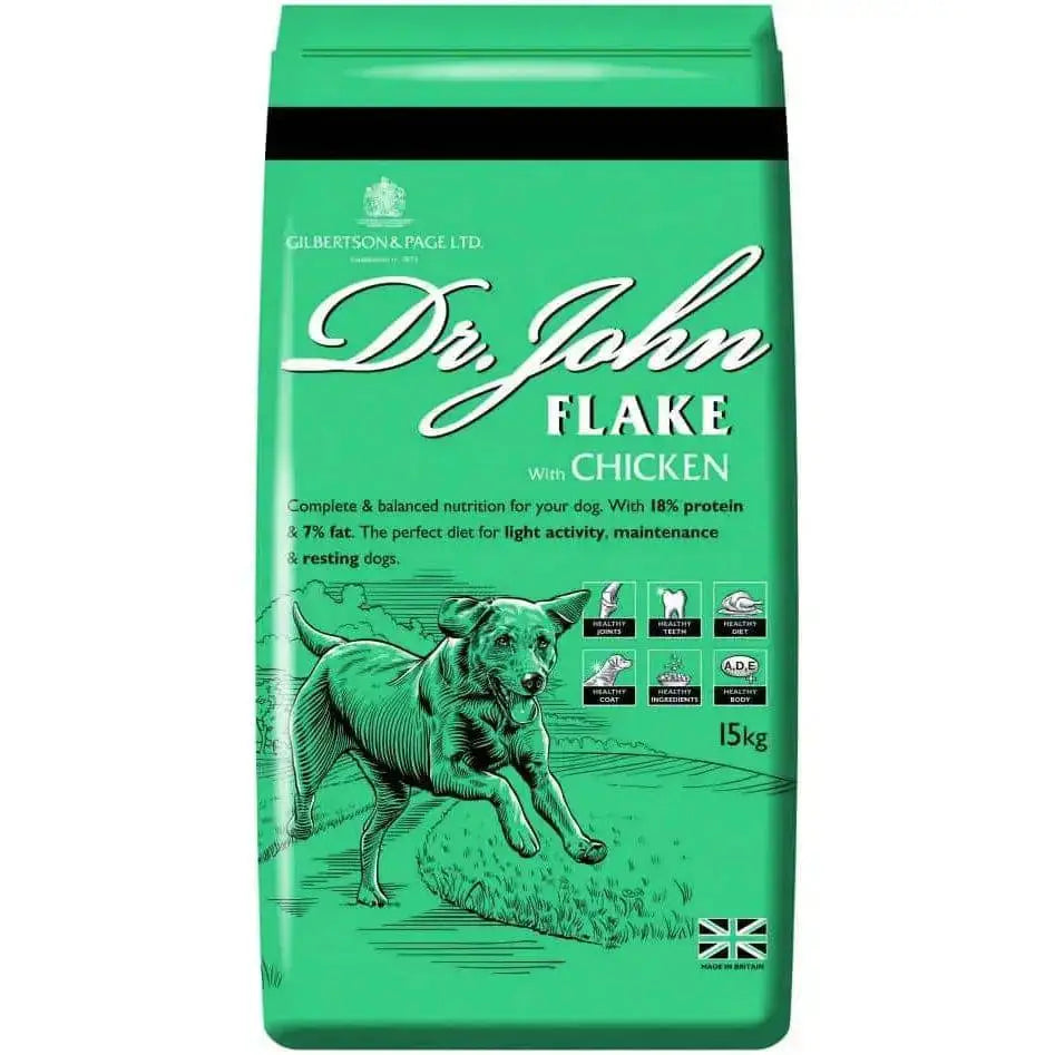 Green bag of dr john flake tasty muesli mix chicken 15kg feed for healthy poultry nutrition