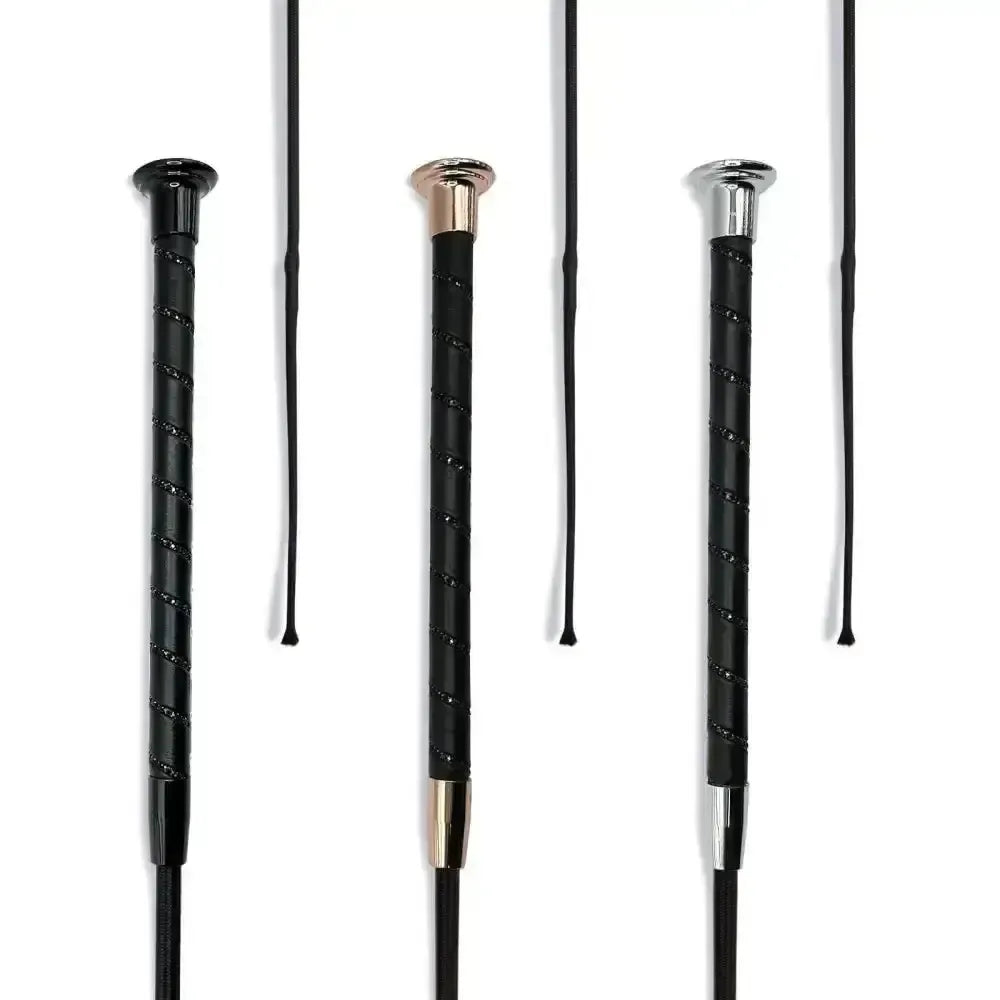 Dressage Whip Black Crystal Black Dressage Whips