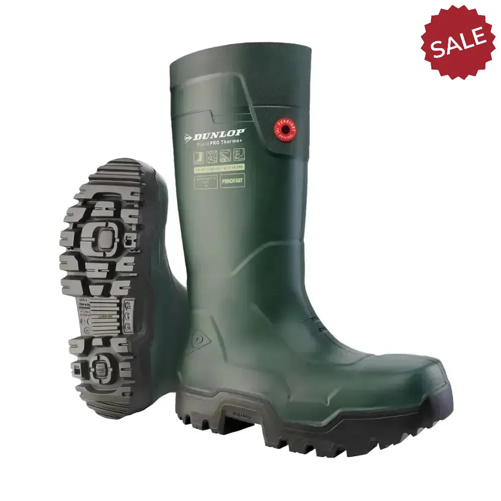 Dunlop Fieldpro Thermo+ Wellington Boots (37) 4 Green Wellington Boots