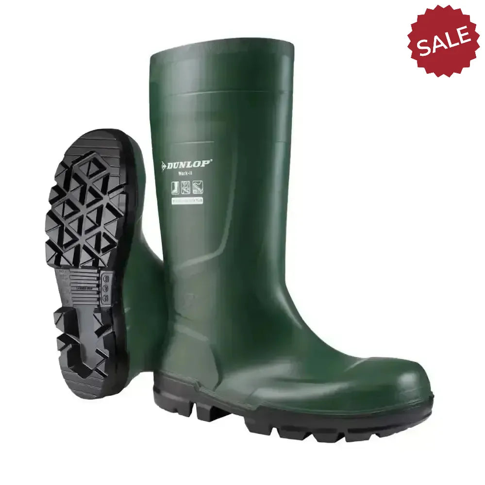 Dunlop Work-It Full Safety Green (37) 4 Green Wellington Boots