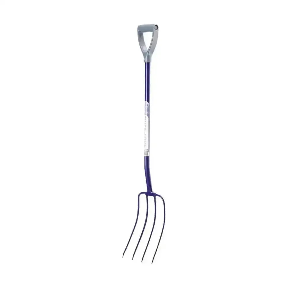 Eazitools Manure Fork 5 Prong Teal D Handle Forks