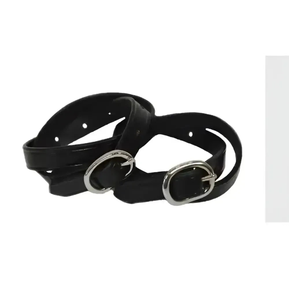 Economy Leather Spur Straps Black One Size Spurs