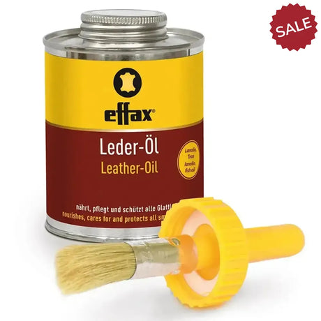 Effax Leather Oil Tin and Brush Leather Oil