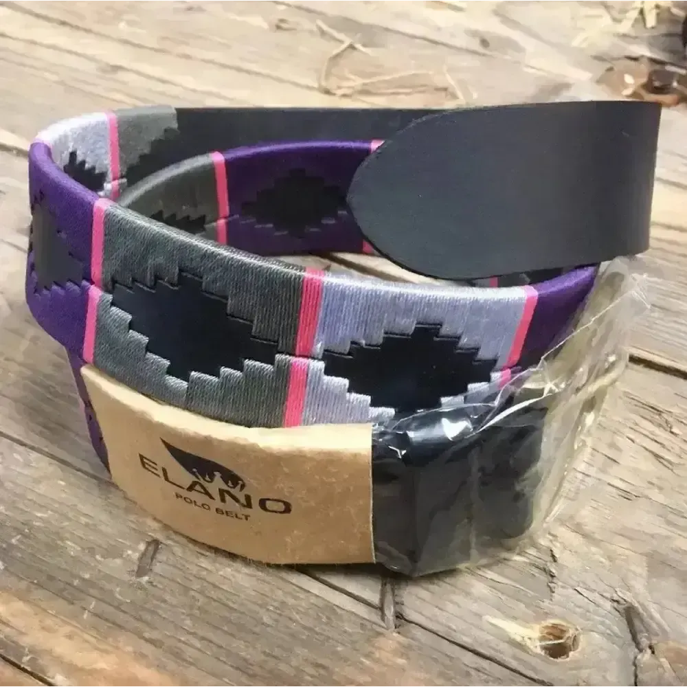 Elano Leather Polo Belt - Wide Belt Brown / Beige 36" Belts