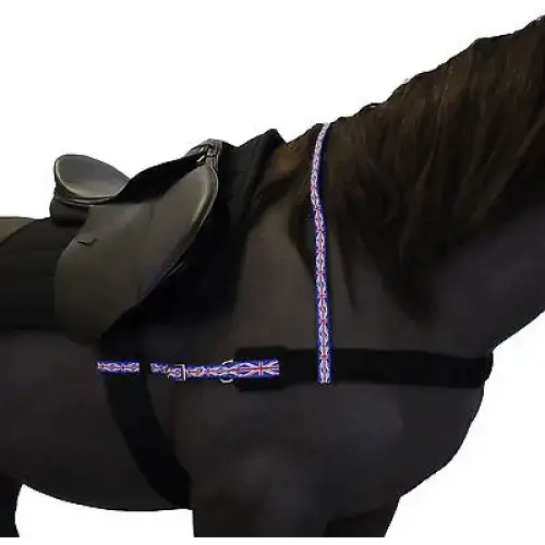 Elastic Racing Breast Girth Pony Black