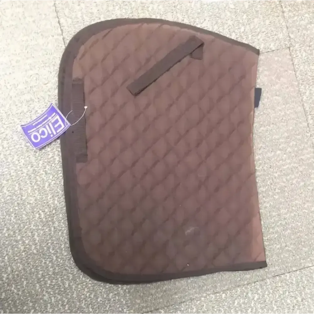 Elico Cotton Quilted Saddlecloths Brown Small Saddle Pads