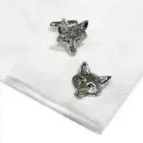 English Made Fox Head Pewter Cufflinks Gifts
