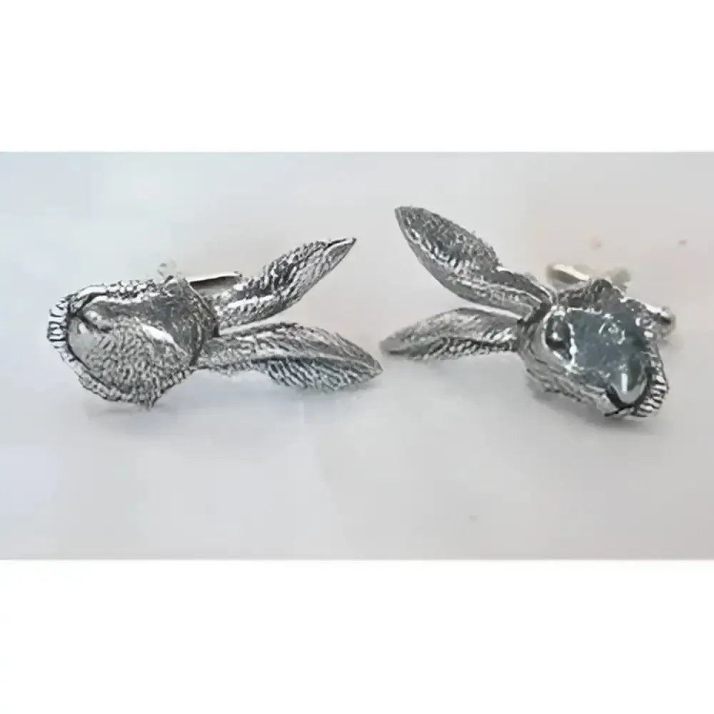 English Made Hares Head Pewter Cufflinks Gifts