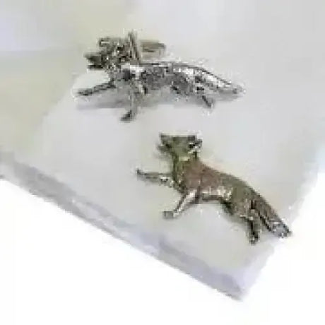 English Made Pewter Running Fox Cufflinks Gifts