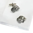 English Made Spaniel Head Pewter Cufflinks Gifts