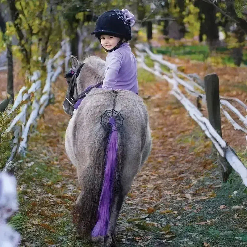 Equetech Cobweb Spider Horse Tail Tassel Purple/Black One size Horse Tassels