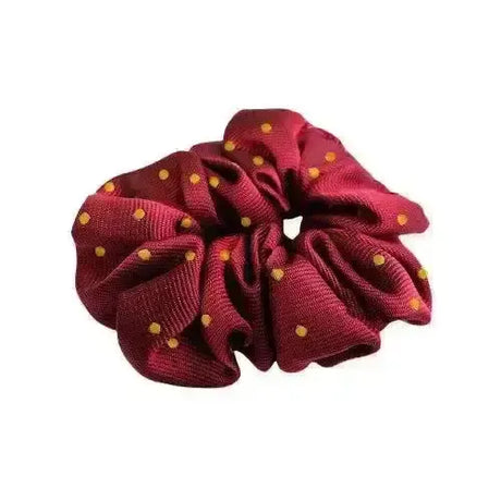 Equetech Hair Scrunchies Polka Dot New Burgundy / Canary Hair Scrunchies