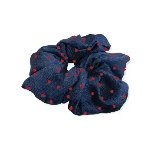 Equetech Hair Scrunchies Polka Dot New Navy / Red Hair Scrunchies