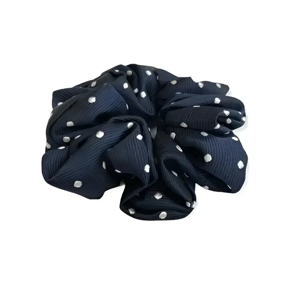 Black equetech hair scrunchies polka dot made of soft fabric perfect for stylish hair scrunchies polka looks